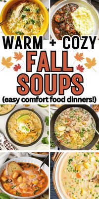 The best cozy autumn soup recipes! Hearty fall soup ideas easy recipes, easy autumn soup recipes, easy fall soup recipes healthy, autumn soup recipes healthy, fall soups and stews comfort foods healthy, fall soups and stews healthy vegetarian, best soup recipes ever homemade, easy fall dinner ideas soup, best slow cooker soup recipes healthy, best fall soup stew recipes, fall soup aesthetic, fall stew recipes vegetarian, hearty soup recipes comfort foods, fall stew recipes crock pot cold ...