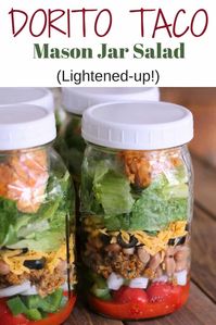 Dorito Taco Salad: Lightened-up Salad in a Jar Recipe - Organize Yourself Skinny