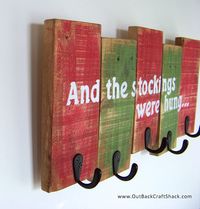 Christmas Stocking Holder Rustic Christmas by OutBackCraftShack