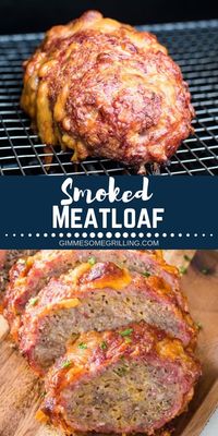 Have you tried a Meatloaf on your smoker yet? This Traeger Meatloaf has amazing flavor and is so easy you can make it to entertain or for dinner! It even has cheese in it! It's a fun way to make a traditional meatloaf to give it a new flavor twist. #meatloaf #smoked