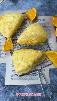 So Moist, Citrusy, Tender and Light Orange Scones are better than you buy at Panera’s!Made with fresh orange juice and zest, these citrusy scones are bursting with orange flavor yet it is not overpowering the scone. On top it is glazed with fresh orange icing.