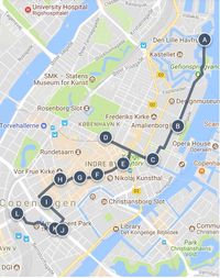 City Highlights of Copenhagen Denmark Sightseeing Walking Tour Map and Photos