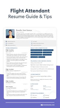 Free step-by-step guide with the best tips on how to write a great Flight Attendant resume.