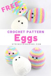 Crochet an easy and surprisingly cute amigurumi egg with this free crochet pattern! Visit my site to make it now.