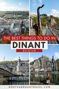 This Belgium travel guide covers all the fun things to do in Dinant. The small town itself can be easily visited within a day. However, if you are planning to explore the surroundings, you can definitely make it a weekend trip. The region offers many outdoor activities, such as hiking to nature parks, and discovering castles and caves. The picturesque town of Dinant is a true hidden gem located in the Namur province of Belgium. It’s only a short drive away from Brussels to the south of the country. The town lies by the river Meuse in the countryside and is a charming getaway from the busy cities. This historical place is known for its iconic citadel by the water near the foot of a cliff. | Belgium travel guide | Belgium travel tips | Europe Destinations | European City Trip