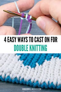 A step by step tutorial on how to knit the garter stitch in the round. Everything you need to know. How to add jogless stripes and how to avoid a visible seam with this classic knitting stitch pattern