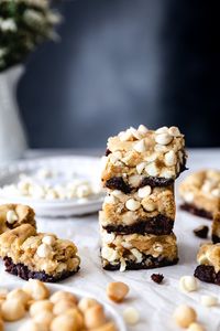 White Chocolate and Macadamia Brookies