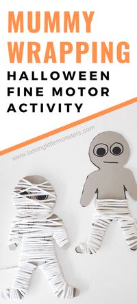 How to Make A Marvelous Mummy Fine Motor Activity - Taming Little Monsters