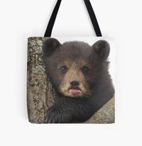 Get my art printed on awesome products. Support me at Redbubble #RBandME: https://www.redbubble.com/i/tote-bag/Cute-bear-cartoon-baby-bear-cute-cub-gifts-for-animals-lovers-by-haRexia/140959482.A9G4R?asc=u