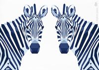 Zebra pair Geometric print