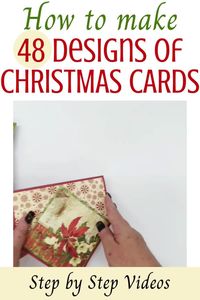 How to make 48 designs of Christmas cards. Follow these amazing handmade Christmas card tutorials to make unique and fun DIY holiday cards that everyone would love to get