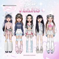 made by cloudyfleur on everskies! do not repost <3  #kpop #everskies #everskiesfashion #newjeans #minji #hyein #danielle #haerin #hanni #kpopoutfits #girlgroup 5 members kpop stage outfits everskies set girl group female virtual fashion korean fashion kpop inspired outfits performance outfits