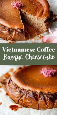 This Vietnamese coffee basque cheesecake is one of the easiest, no-fuss desserts for any occasion. Flavored with espresso powder and condensed milk, it gives you that authentic Vietnamese coffee flavor without the cheesecake tasting too sweet. Learn how to make this cheesecake and how to achieve that signature “burnt” look in this blog post.