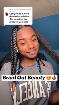 Lovely braid and curl style by @tamara.jenae (TikTok) ❤️ Would you rock it?  braid out, natural hairstyles, curly hair routine, type 3 hair