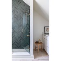 Makoto 2.5" x 10" Matte Ceramic Wall Tile in Arashi Blue | Bedrosians Tile & Stone