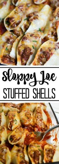 Sloppy Joe Stuffed Shells are your fave sandwich in pasta form. An easy delicious weeknight meal.