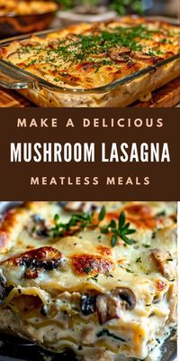 Indulge in this delicious Creamy Mushroom Lasagna! Layers of savory mushrooms, fresh spinach, and rich Bechamel sauce make it a must-try. Perfect for a cozy vegetarian dinner!