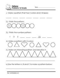 Finish the Pattern Worksheet