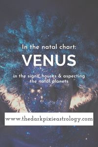 Your natal chart is a snapshot of the location in the Zodiac of the planets and other bodies, and shows your life and personality. It's a blueprint for your life and who you are using astrology. Use the interpretations for the natal planets like natal Venus in the houses and aspecting the natal planets on The Dark Pixie Astrology: http://www.thedarkpixieastrology.com/natal-venus.html