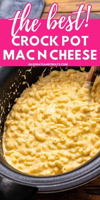 Crock Pot Macaroni and Cheese is a classic recipe perfect for entertaining or the holidays. So easy to make and so cheesy! Make this easy mac n cheese recipe today.