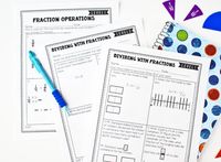 FREE differentiated guided math printables for 3rd-5th grades