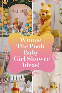 🌸🍯 Delight in Winnie the Pooh baby girl shower ideas that blend the sweetness of Pooh with the charm of pink hues. Decorate with soft pink balloons, Pooh-themed table settings, and delightful floral arrangements that create a magical and inviting atmosphere for celebrating the arrival of your baby girl.