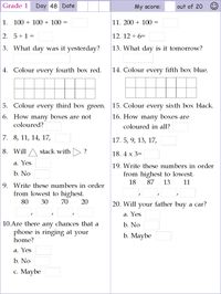 Mental Math Grade 1 Day 27 140