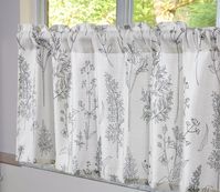 PRICES MAY VARY. -- VINTAGE CAFE CURTAIN KITCHEN DECOR -- The modern farmhouse kitchen curtain is the perfect update to your space. The soft and neutral color palette features a floral pattern with lifelike wildflowers printed, subtle and charming -- BOHO KITCHEN CURTAIN FOR MULTIPLE PLACES USE -- Small window Curtains suit most of the places and you can use them as tiers or curtains. Widely suit for bedroom, bathroom, kitchen, living room, laundry room, basement, office, RV window -- FAUX LINEN