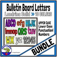 Bulletin Board Letters Printable Bundle of Ten Color Sets Aa to Zz - Save 20%