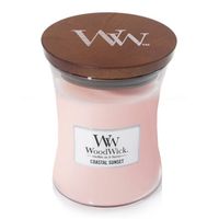 Enhance the quality of the air in your home or office with this WoodWick Hourglass Candle. This product is based on a unique formula that proves suitable for high and low temperatures, guaranteeing the stable level of fragrance to the very end. This WoodWick candle has a soothing smell that helps neutralize the unpleasant odors and create a fresh atmosphere in your vehicle, home or workplace. It also features exclusive natural wood wicks that produce a relaxing crackling fire sounds as they burn