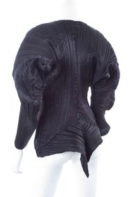 CENTURY COUTURE $798 80's Issey Miyake Black Sculptural Jacket image 5