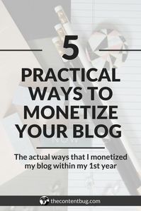 Are you wondering how to make money as a blogger? As a beginner blogger, and even as a seasoned blogger, making money can seem challenging. And you read blog post after blog post talking about how bloggers make passive income with affiliate marketing and ad networks. Well, today I'm here to drop some knowledge on ya and share 5 practical ways to monetize your blog. And I say that these are practical because these are the 5 ways that I was able to monetize my blog within 1 year! For more tips ...