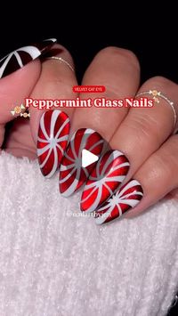 Jeanette Flores on Instagram: "Red velvet cat eye Peppermint nails.
🤯✨❤️✨🥵
Save and share this viral glass nail look for Holiday inspo, Follow for more tutorials 🫶🏼 

Using @daily_charme (code: JEN10)
•001 Perfect Black
•C09 Mooncat
•Strong Magnetic Cylinder
•T04 Cosmopolitan 
•002 Perfect White
•Art Liner Brush
•Diamond Shine Top Coat

#rednails #glassnails #cateyenails #velvetnails #magneticnails #holidaynails #christmasnails #christmas2024 #diynails #nailtutorial #tutorial #nailvideos #nails #uñas #uñasdenavidad #winternails #nailtrends #jellynails #easynailart #peppermintnails #candycane"