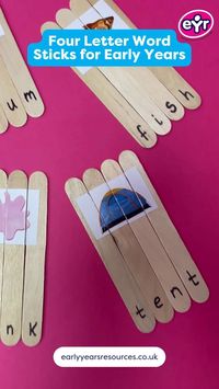 Rearrange the letters to make words with this easy learning for less craft made with lolly sticks!🥰 Try this out yourself and help children practice spelling CVC, CVVC and CCVC words by putting together these four letter word puzzles! Need fresh activity ideas and free downloads for early years? Look no further! Our website is a treasure trove of resources for you to explore 🌟 From fun crafts to educational resources, we've got you covered!