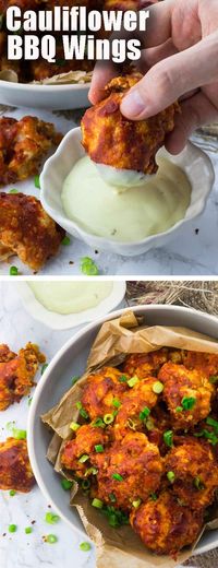 These vegan cauliflower hot wings are the perfect comfort food. They're so tangy & spicy! Such a delicious vegan recipe. I like them best with vegan aioli. Or fill them in pitas and you got an amazing vegan dinner! Big YUM!! <3 | veganheaven.org