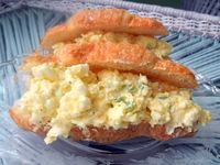 Egg salad (minus the croissant of course).  Maybe with some bacon crumbles.