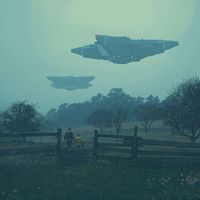 Follow for more aesthetica ✅ #pinterest #aesthetic #instagram #wallpaper #alien #ufo #sky #spaceship #starwars #jungle #foggy