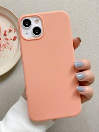 Orange  Collar  TPU Plain Phone Cases Embellished   Phone/Pad Accessories