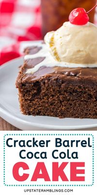 Indulge in the ultimate chocolate lover's dream with our Cracker Barrel Coca Cola Cake! This decadent dessert is a fabulous copycat recipe that captures the essence of the beloved original. Immerse yourself in the rich, double chocolate fudge flavor that will transport you to a state of pure bliss. Treat yourself to a slice of heaven and experience the iconic sweetness of Cracker Barrel in the comfort of your own home.