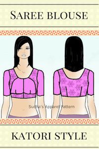 Sudha's Apparel Patterns: How to make Single Katori / One Piece Katori Blouse with sleeve?