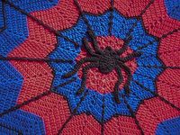 Spider-Man inspired ripple blanket by alottastitches