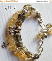 ON SALE citrine bracelet bracelet smoky quartz by soulfuledges