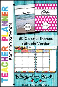 This editable teacher planner /teacher binder will help any teacher stay organized the entire year. Just edit and print what you need. One teacher planner is editable. It comes in a light color background. You can add images to it as well. This planner includes blank calendars, teacher forms, student information, parent contact log, tables to use for student grades, checklists, student birthdays, faculty meeting note taking pages, and pages to keep student groups organized.