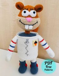 Sandy Cheeks Crochet Squirrel Amigurumi PDF Pattern - Amigurumiday