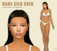 Enhance your Sims with the Bare Silk Skin CC, giving them a smooth, flawless look in 10 beautiful skin tones. This custom skin comes with and without eyebrows options, adding more versatility to your creations. Elevate your game and explore endless possibilities! Available now on Patreon at StarrySoul.