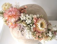 Blush Flower Crown by TheParsonsWreathCo on Etsy