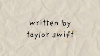 written by taylor swift pinterest header