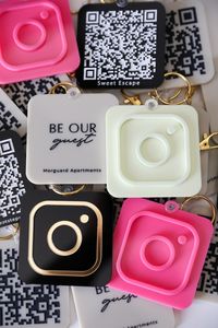 QR Code Keychain Personalized QR Code Keychain Business Keychain Business Marketing Acrylic Keychain QR Keychain - Etsy