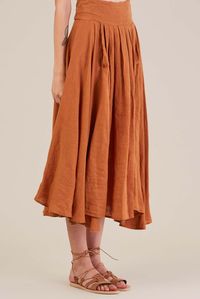 Wrap Skirt in Rust by Black Crane