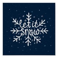 Image by M.Leheda | Shutterstock. Image ID: 744991282 | This holiday typography design features a white snowflake design on a dark blue background. | thanksgiving invitations and accessories